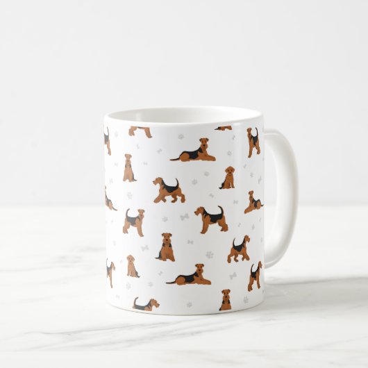 Airedale-Terrier-Hund Kaffeetasse (VorderseiteRechts)