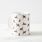 Airedale-Terrier-Hund Kaffeetasse (Vorderseite Links)