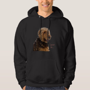 Airedale Terrier Hund Mama Vater Liebe Welpe Haust Hoodie