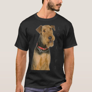 Airedale Terrier Hund Mama Vater Liebe Welpe Katze T-Shirt