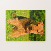 Airedale Terrier Hund. Puzzle (Horizontal)