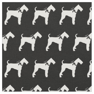 Airedale Terrier Hund Silhouette Haustier Stoff