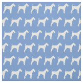 Airedale Terrier Hund Silhouette Pet Light Blue Stoff (Muster)