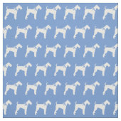 Airedale Terrier Hund Silhouette Pet Light Blue Stoff (Muster)