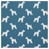 Airedale Terrier Hund Silhouetten Muster Stoff (Muster)
