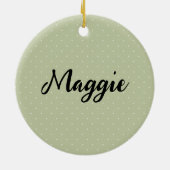 Airedale Terrier Hund und farbenfrohe Blume grün Keramik Ornament (Hinten)