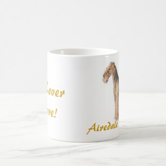 Airedale Terrier, Hundeliebhaber reichlich! Kaffeetasse (Mittel)