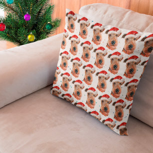Airedale Terrier-Hunderasse Weihnachten Kissen