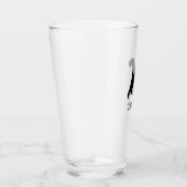 Airedale-Terrier-HundeSilhouette personalisiert Glas (Rechts)