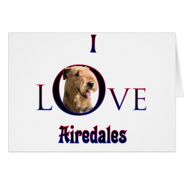 Airedale Terrier I Liebe (Vorderseite (Horizontal))