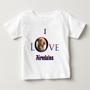 Airedale Terrier I Liebe Baby T-shirt