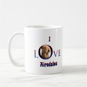 Airedale Terrier I Liebe Kaffeetasse (Links)