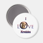 Airedale Terrier I Liebe Magnet (Vorderseite/Rückseite)