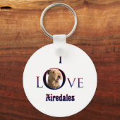 Airedale Terrier I Liebe Schlüsselanhänger (Vorderseite)