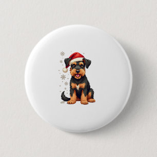 Airedale Terrier im Tessin Button