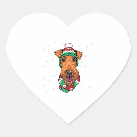 Airedale Terrier im Tessin Herz-Aufkleber (Vorderseite)