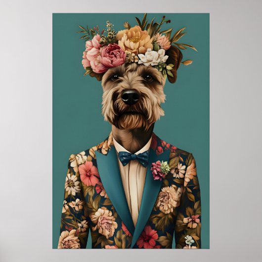 Airedale Terrier In Suit Poster, Airedale Terrier Poster (Vorne)