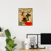Airedale Terrier Kaffeeklub Poster (Heimbüro)