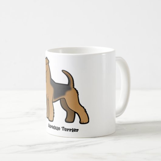 airedale Terrier Kaffeetasse (VorderseiteRechts)