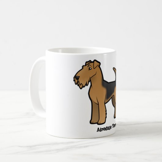 airedale Terrier Kaffeetasse (Vorderseite Links)