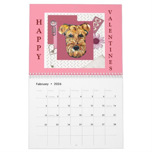 AIREDALE TERRIER KALENDER (Feb 2026)