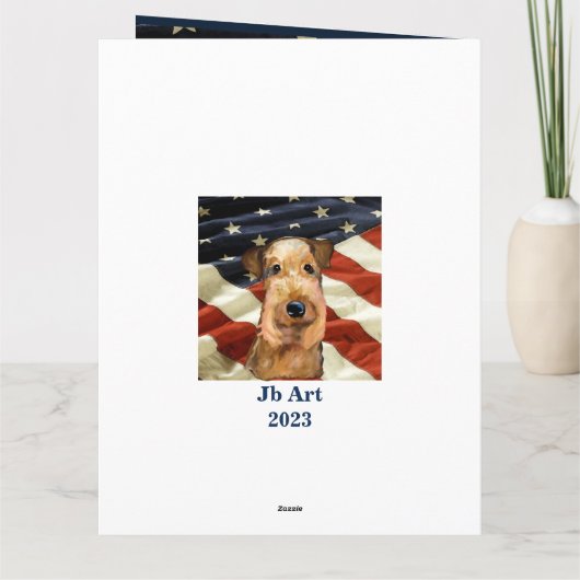 AIREDALE TERRIER KARTE (Rückseite)