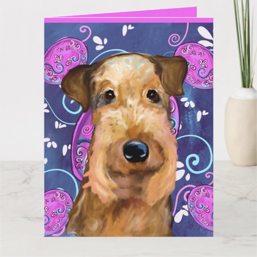 AIREDALE TERRIER KARTE (Vorderseite)