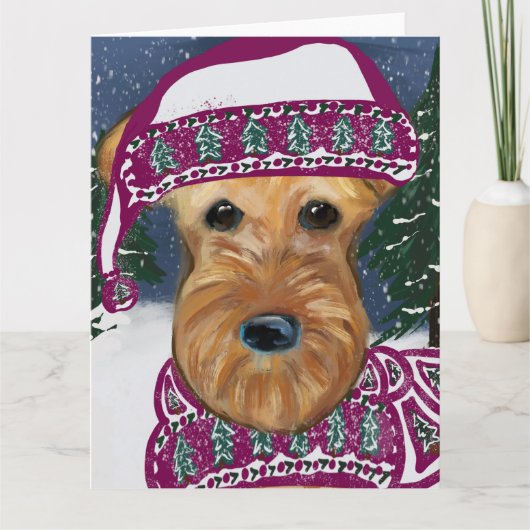 AIREDALE TERRIER KARTE (Vorderseite)