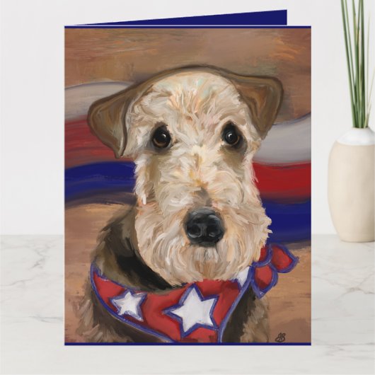 AIREDALE TERRIER KARTE (Vorderseite)