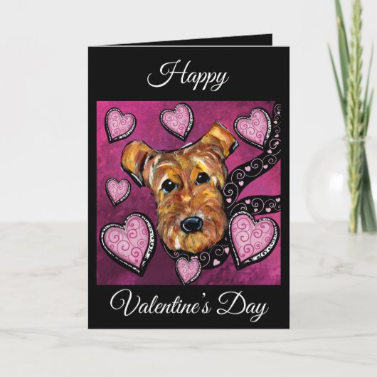 AIREDALE TERRIER KARTE (Vorderseite)