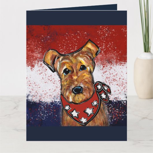 AIREDALE TERRIER KARTE (Vorderseite)