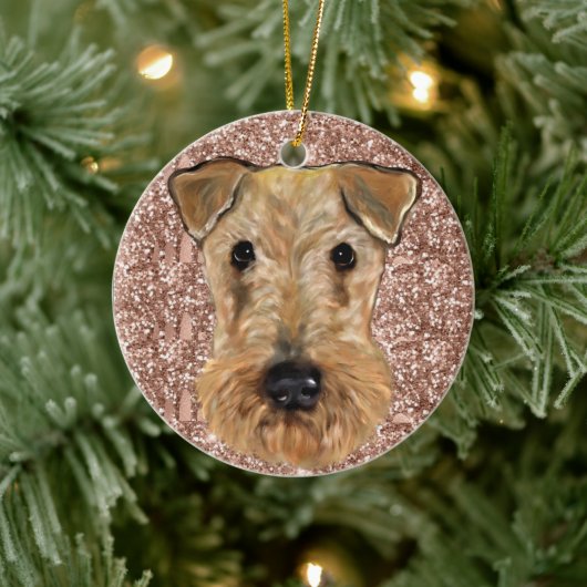 AIREDALE TERRIER KERAMIK ORNAMENT (Baum)
