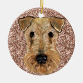 AIREDALE TERRIER KERAMIK ORNAMENT (Vorne)