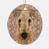 AIREDALE TERRIER KERAMIK ORNAMENT (Links)