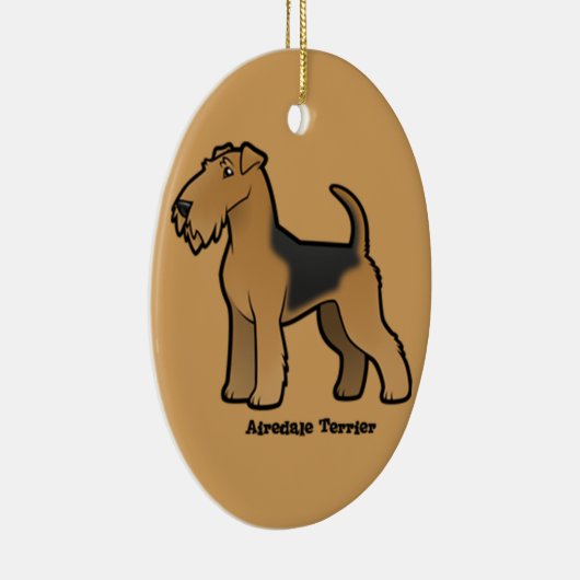 airedale Terrier Keramik Ornament (Rechts)