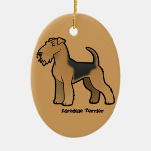 airedale Terrier Keramik Ornament