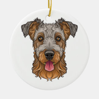 airedale Terrier Keramik Ornament