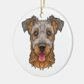 airedale Terrier Keramik Ornament (Links)