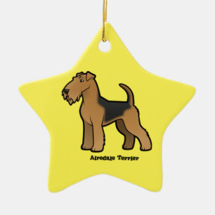 airedale Terrier Keramik Ornament