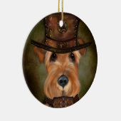 AIREDALE TERRIER KERAMIK ORNAMENT (Rechts)