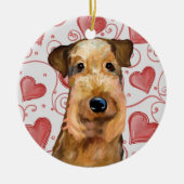 Airedale Terrier Keramik Ornament (Vorne)