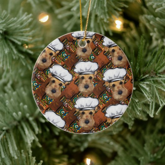 Airedale Terrier Keramik Ornament (Baum)
