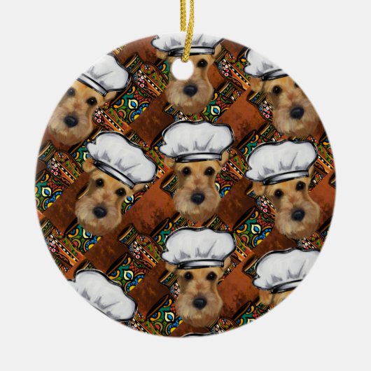 Airedale Terrier Keramik Ornament (Vorne)
