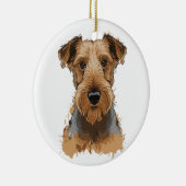 airedale Terrier Keramik Ornament (Rechts)