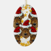 AIREDALE TERRIER KERAMIKORNAMENT (Rechts)