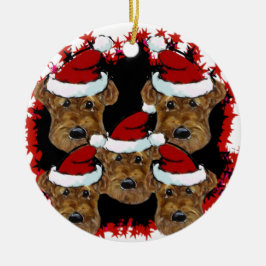 AIREDALE TERRIER KERAMIKORNAMENT