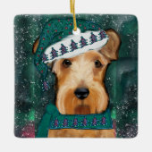 Airedale Terrier Keramikornament (Vorderseite)