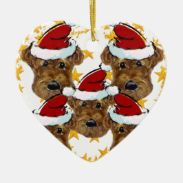 AIREDALE TERRIER KERAMIKORNAMENT