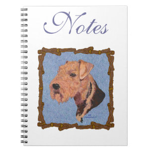 Airedale Terrier Kopfstudie Notizblock