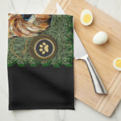 AIREDALE TERRIER KÜCHENTUCH (Viertel Falte)